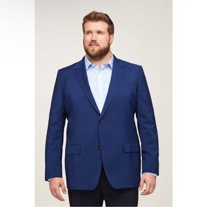 Bonobos navy blue blazer 44L Preppy Double Button Dressy Work Office Suit Jacket